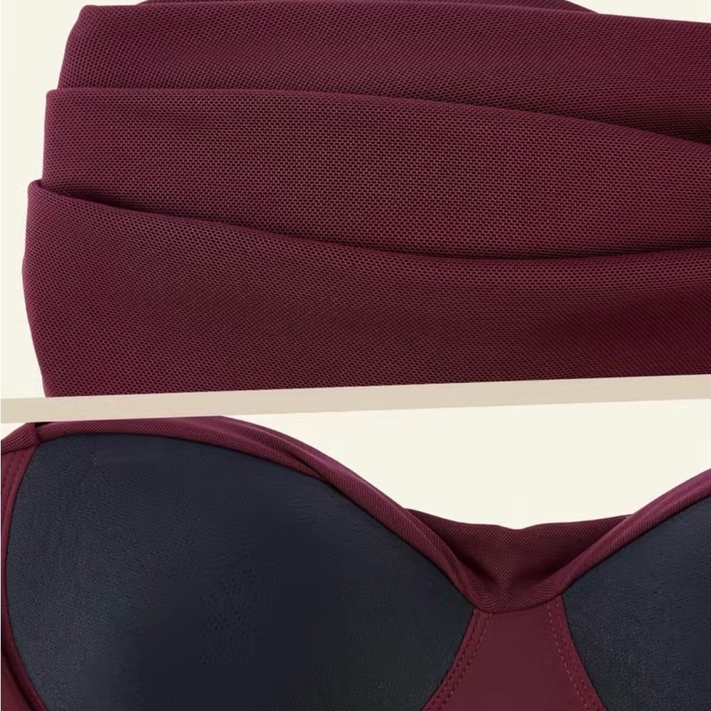 Elegant Off-Shoulder Burgundy Dress - Picture 6 of 6